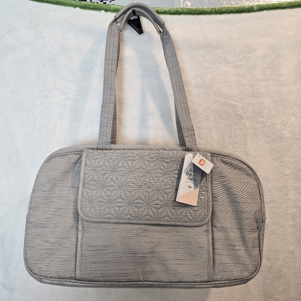 Lug Tugboat Mini Duffle Gym Travel Tote Bag Silver - Retired Style